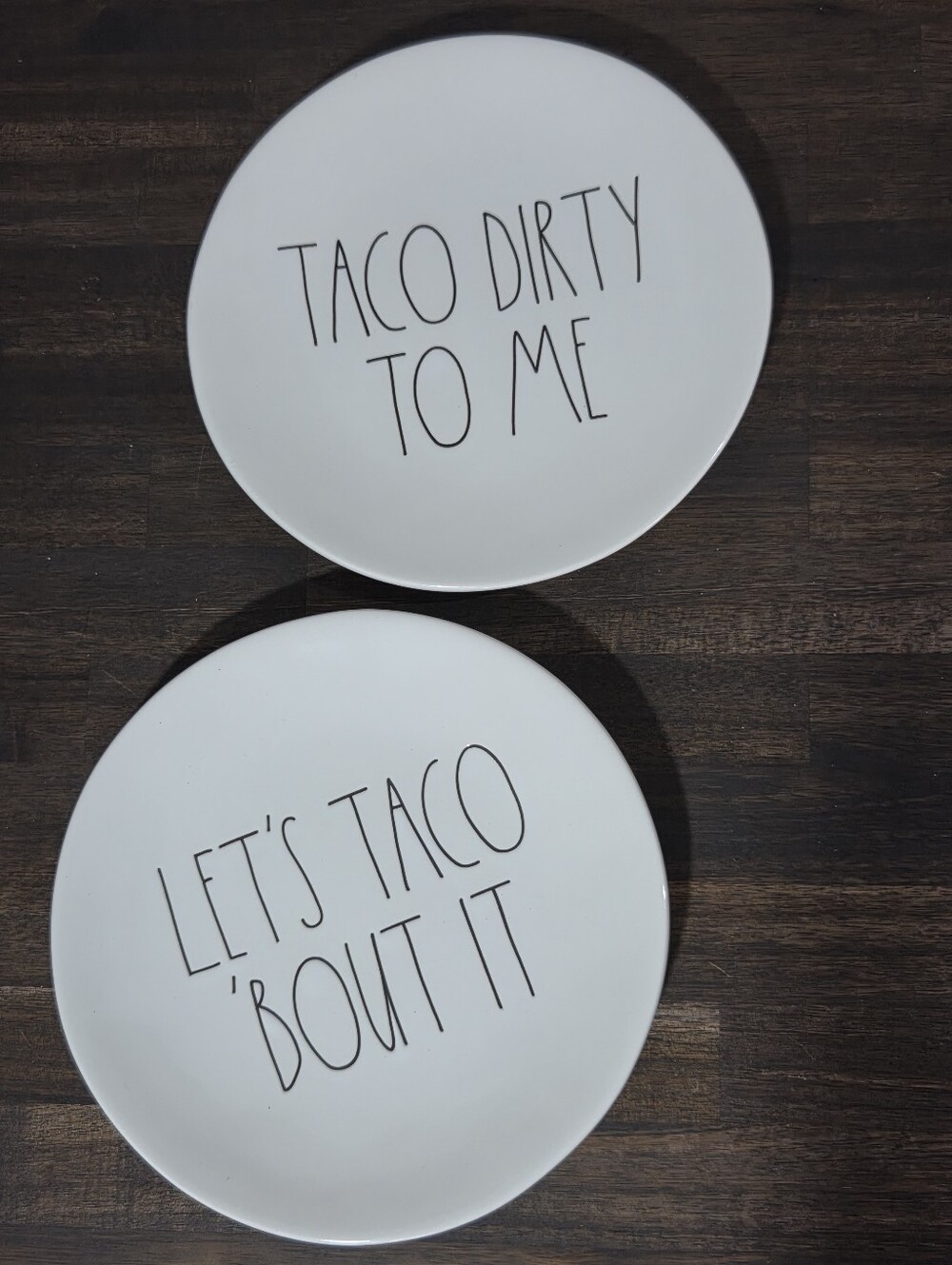 Rae Dunn Taco Plates - Set of 2
